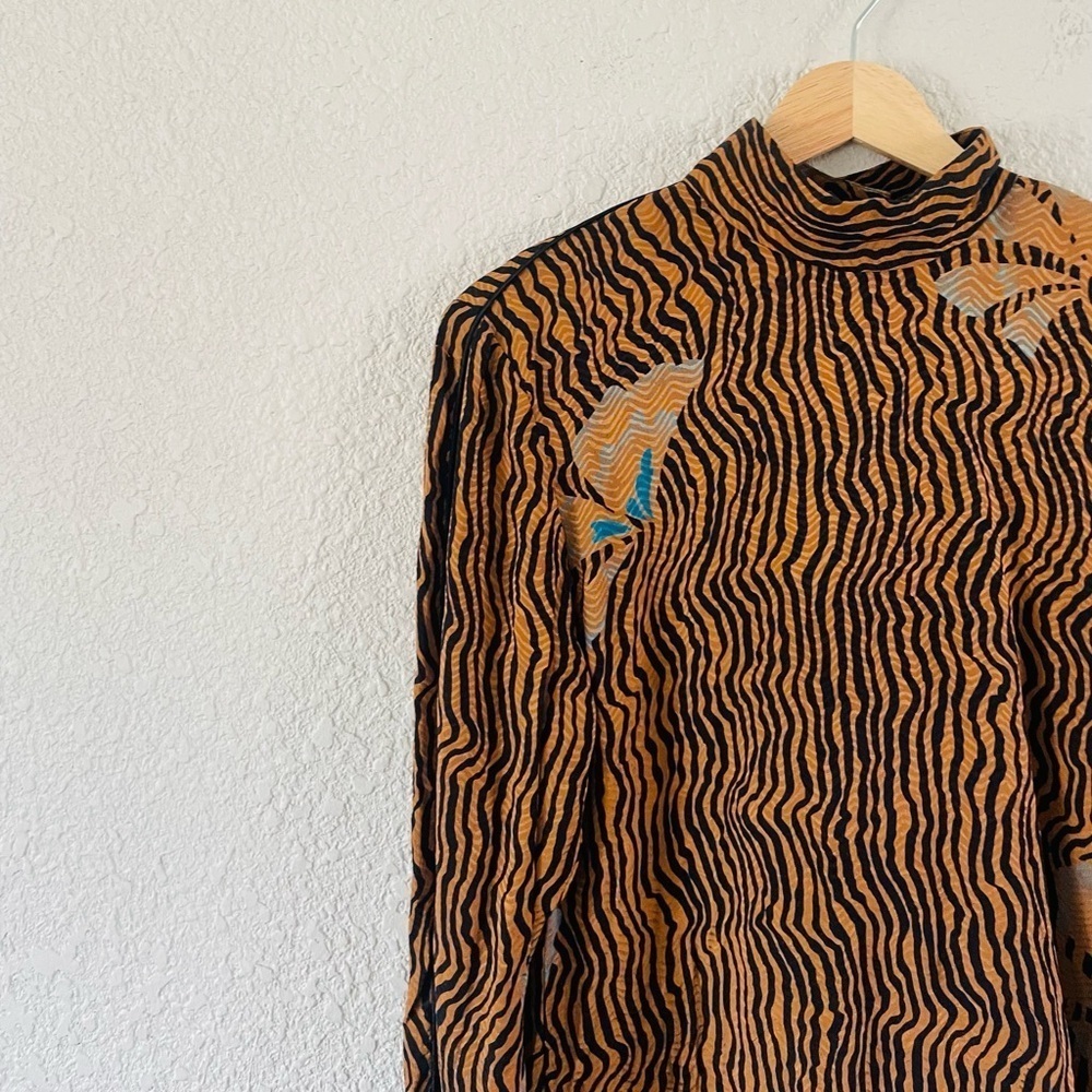 Vintage Julie Francis Silk Mockneck Blouse - Picture 2 of 12